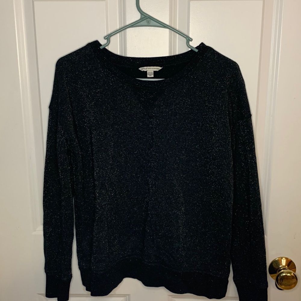 Long sleeve shirt, black with sparkles, size s